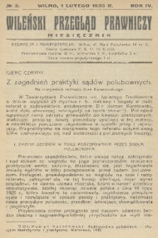 Wileński Przegląd Prawniczy. R. 4, 1933, nr 2