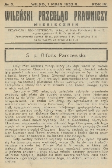Wileński Przegląd Prawniczy. R. 4, 1933, nr 5