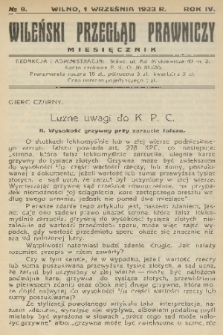 Wileński Przegląd Prawniczy. R. 4, 1933, nr 9