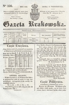 Gazeta Krakowska. 1834, nr 236