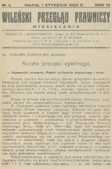 Wileński Przegląd Prawniczy. R. 6, 1935, nr 1