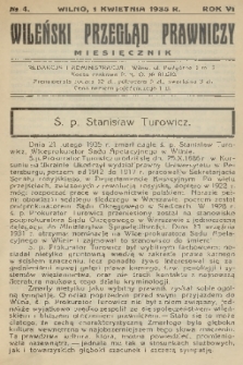 Wileński Przegląd Prawniczy. R. 6, 1935, nr 4