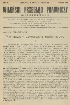 Wileński Przegląd Prawniczy. R. 6, 1935, nr 5