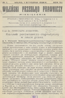 Wileński Przegląd Prawniczy. R. 7, 1936, nr 1