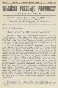 Wileński Przegląd Prawniczy. R. 7, 1936, nr 9