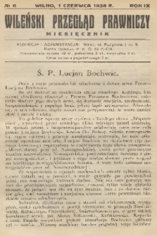 Wileński Przegląd Prawniczy. R. 9, 1938, nr 6