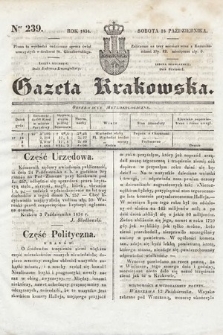 Gazeta Krakowska. 1834, nr 239