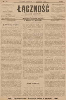 Łączność : dawniej „Grzmot”: organ Stronnictwa Katolicko-Narodowego oraz Związku Krajowego Katolicko-Robotniczych Stowarzyszeń. R. 1, 1899, nr 38