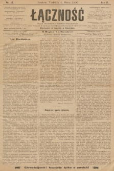 Łączność : organ Stronnictwa Katolicko-Narodowego oraz Związku Krajowego Katolicko-Robotniczych Stowarzyszeń. R. 2, 1900, nr 10