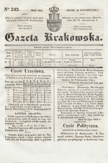 Gazeta Krakowska. 1834, nr 242