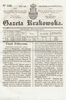 Gazeta Krakowska. 1834, nr 243