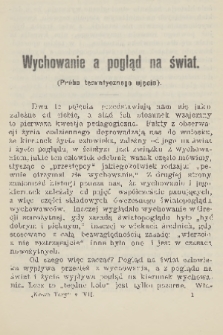 Nowe Tory : miesięcznik pedagogiczny. R. 3, 1908, z. 7