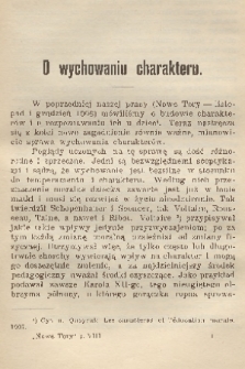 Nowe Tory : miesięcznik pedagogiczny. R. 4, 1909, z. 8