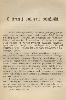 Nowe Tory : miesięcznik pedagogiczny. R. 4, 1909, z. 9