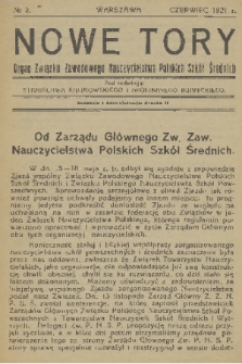 Nowe Tory : miesięcznik pedagogiczny. [R. 10], 1921, nr 2