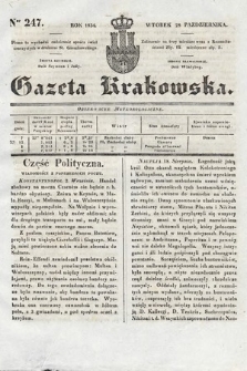 Gazeta Krakowska. 1834, nr 247