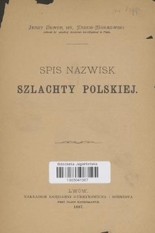 Spis nazwisk szlachty polskiej