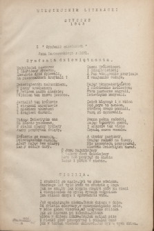 Miesięcznik Literacki. 1943, styczeń