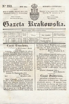 Gazeta Krakowska. 1834, nr 252