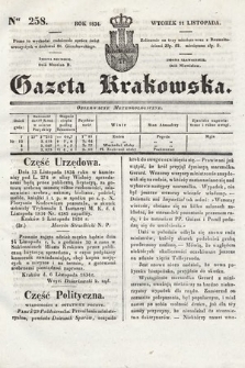 Gazeta Krakowska. 1834, nr 258