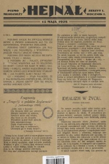 Hejnał : pismo młodzieży. 1928, z. 1