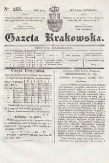 Gazeta Krakowska. 1834, nr 265
