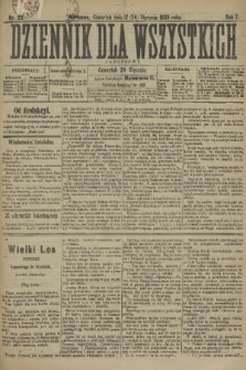 Dziennik dla Wszystkich i Anonsowy. R. 7, 1889, nr 20