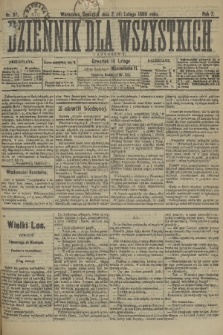 Dziennik dla Wszystkich i Anonsowy. R. 7, 1889, nr 37