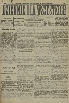Dziennik dla Wszystkich i Anonsowy. R. 7, 1889, nr 52