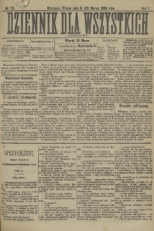 Dziennik dla Wszystkich i Anonsowy. R. 7, 1889, nr 70