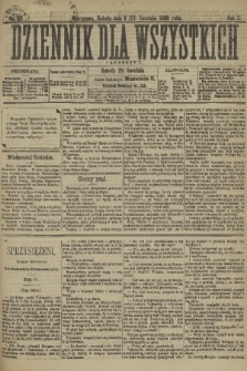 Dziennik dla Wszystkich i Anonsowy. R. 7, 1889, nr 92