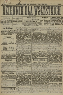 Dziennik dla Wszystkich i Anonsowy. R. 7, 1889, nr 148