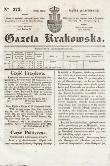 Gazeta Krakowska. 1834, nr 273