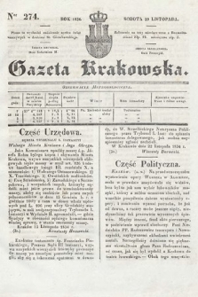 Gazeta Krakowska. 1834, nr 274