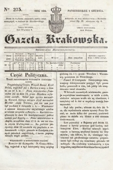 Gazeta Krakowska. 1834, nr 275