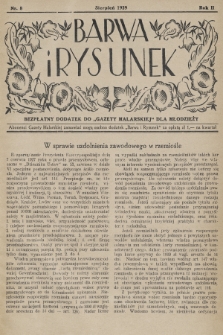 Barwa i Rysunek : bezpłatny dodatek do „Gazety Malarskiej” dla młodzieży. 1929, nr 8