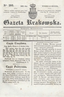 Gazeta Krakowska. 1834, nr 293