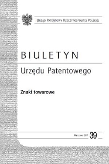 Biuletyn Urzędu Patentowego. Znaki Towarowe. 2017, nr 39