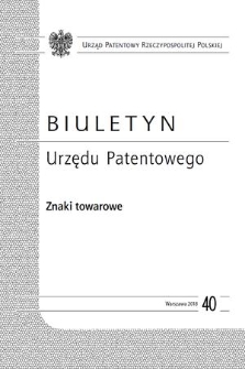 Biuletyn Urzędu Patentowego. Znaki Towarowe. 2018, nr 40