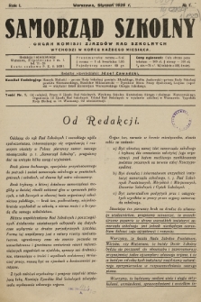 Samorząd Szkolny : organ Komisji Zjazdów Rad Szkolnych. 1929, No 1