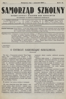 Samorząd Szkolny : organ Komisji Zjazdów Rad Szkolnych. 1929, No 5-9