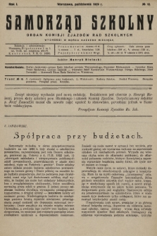Samorząd Szkolny : organ Komisji Zjazdów Rad Szkolnych. 1929, No 10