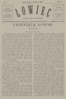 Łowiec. R. 1, 1878, nr 9