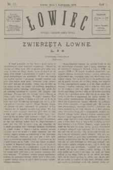 Łowiec. R. 1, 1878, nr 11
