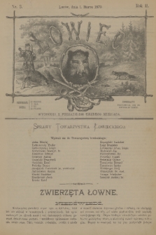 Łowiec. R. 2, 1879, nr 3