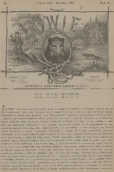 Łowiec. R. 3, 1880, nr 1