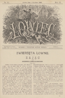 Łowiec. R. 9, 1886, nr 12