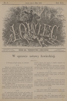 Łowiec : organ Gal. Towarzystwa Łowieckiego. R. 13, 1890, nr 5