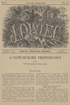 Łowiec : organ Gal. Towarzystwa Łowieckiego. R. 15, 1892, nr 8