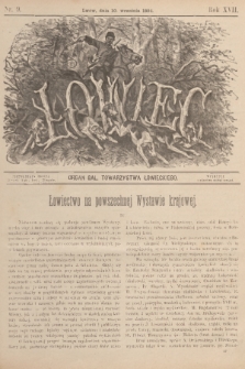 Łowiec : organ Gal. Towarzystwa Łowieckiego. R. 17, 1894, nr 9